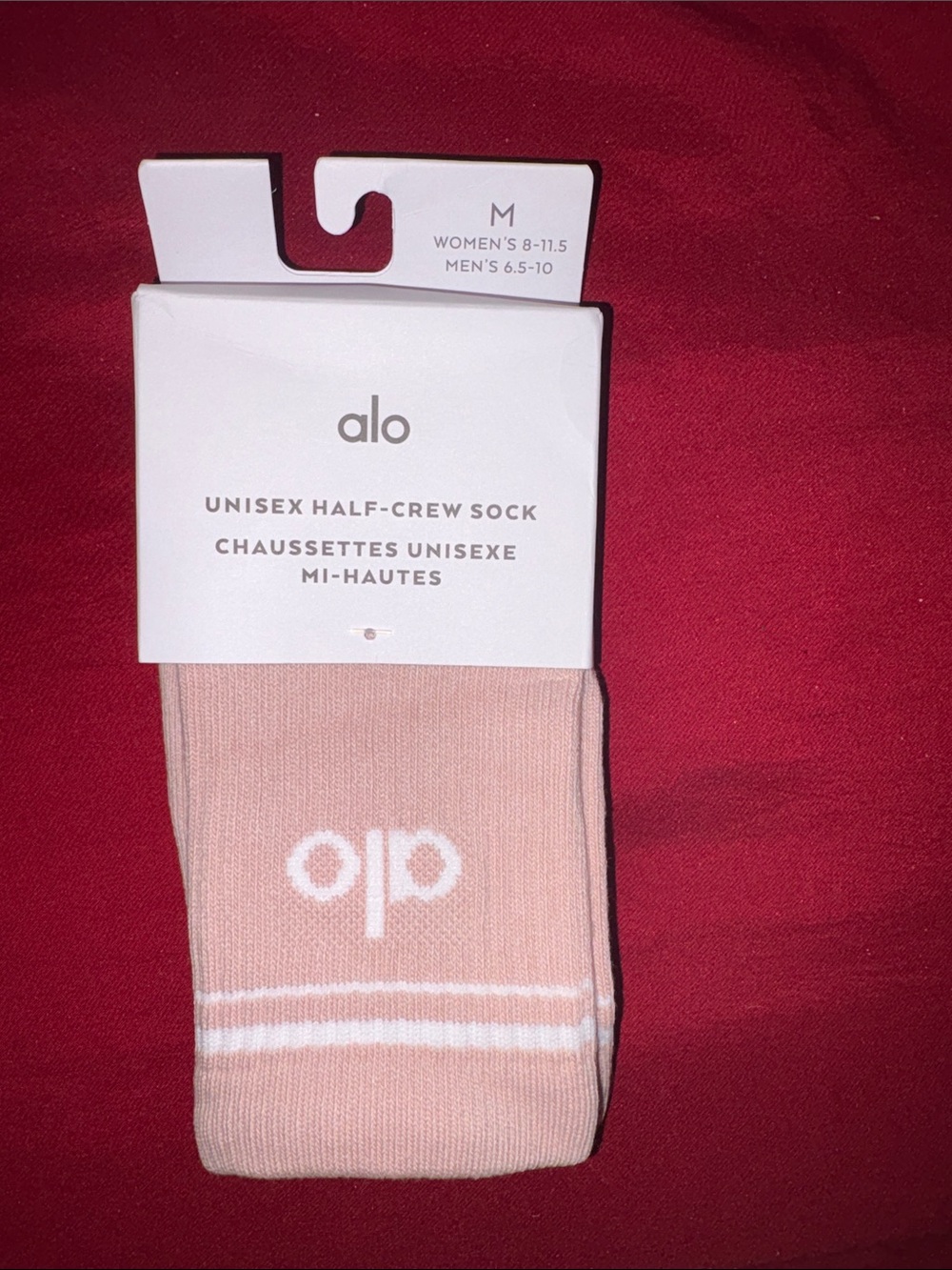 alo unisex half-crew socks